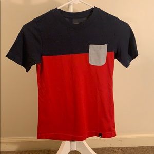 Blue & red The North Face shirt